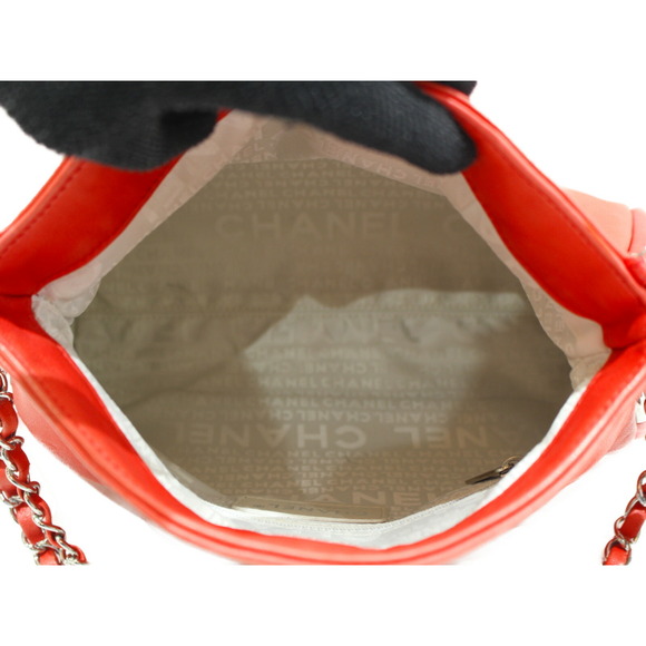 CHANEL Chain Shoulder Bag Side Coco Mark Salmon Pink Calfskin - Picture 6 of 8